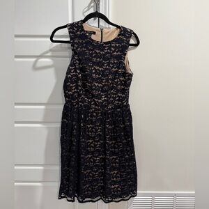Lace Fit & Flare Sleeveless Mini Dress Size 6 Autumn Wedding Guest Dress